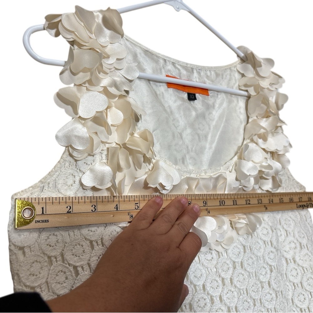Cynthia Steffe Cream Lace Mini Drees,size 10 - Picture 6 of 8